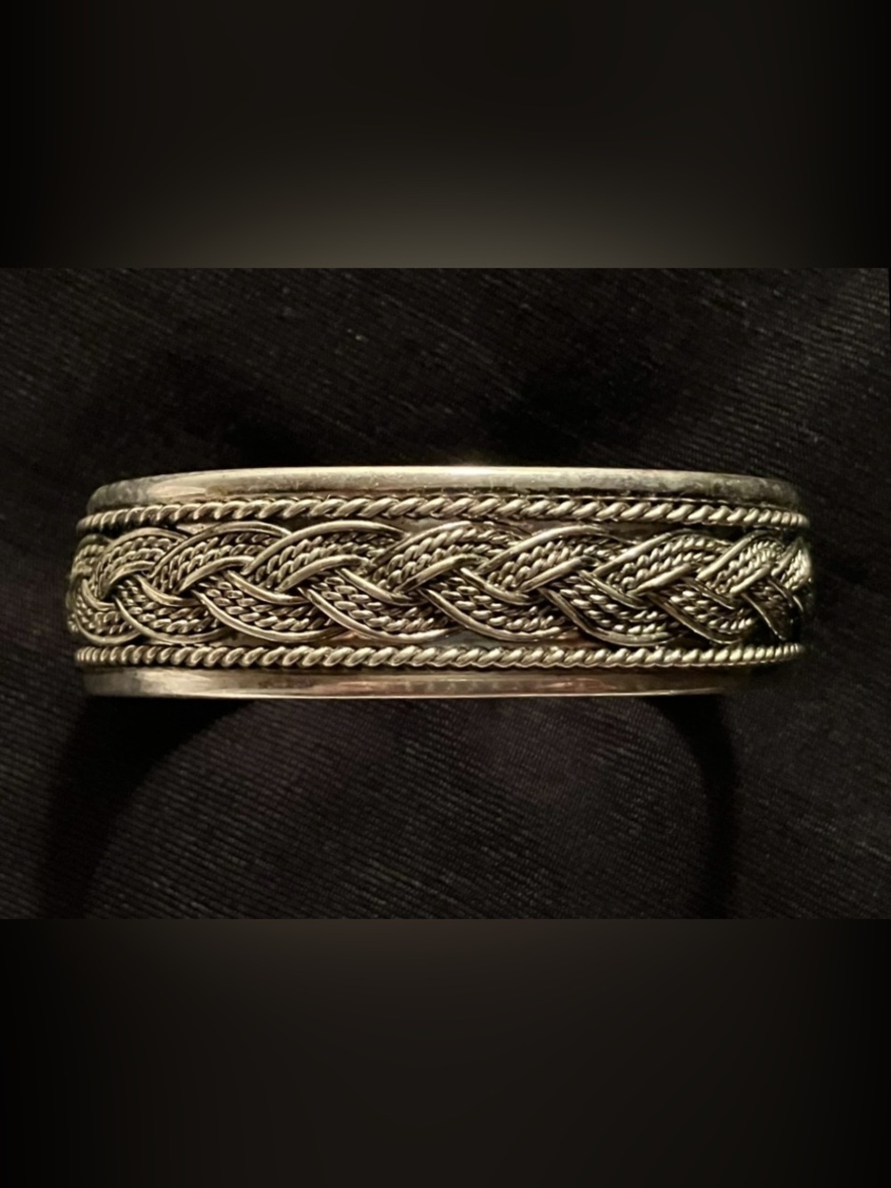 New Braided Silver Cuff Bracelet